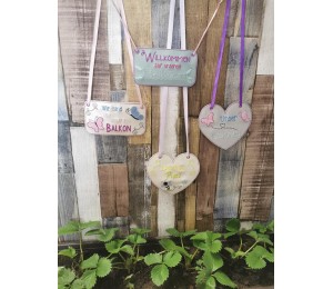 Stickserie ITH - Balkon Schilder inkl. Wimpel "Balkon"